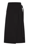 St Agni Utility Nylon-cotton Maxi Wrap Skirt In Black