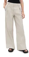 St Agni Utility Pleat Pants Creme In Creme