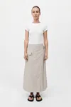 St Agni Utility Wrap Skirt In Creme