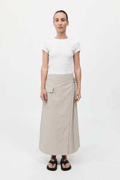 St Agni Utility Wrap Skirt In Creme