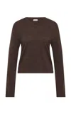 St Agni V-neck Merino-wool Sweater In Brown