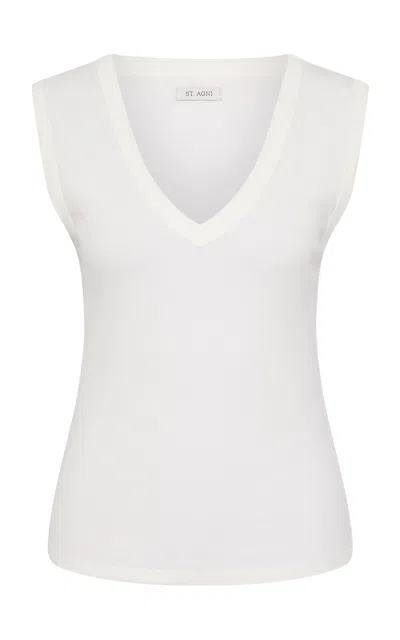St Agni V-neck Organic-cotton Tank Top