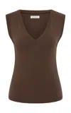 St Agni V-neck Organic-cotton Tank Top