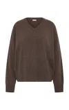 St Agni St. Agni V Ribbed Cashmere Sweater In Brown