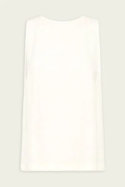 ST AGNI VISCOSE SHELL TOP IN OFF-WHITE