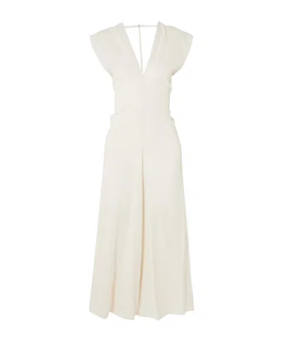 St Agni V-neck Dress In White