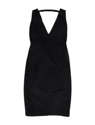 Pre-owned St Agni V-neck Knee-length Dress In Black