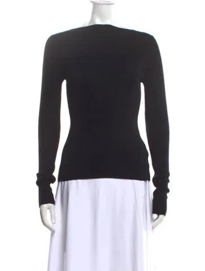 Pre-owned St Agni V-neck Sweater In Black