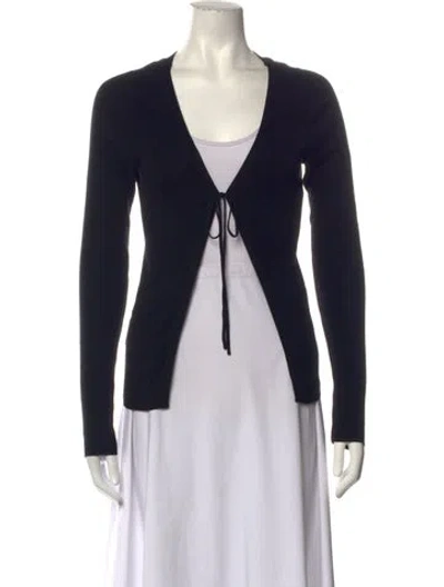 Pre-owned St Agni V-neck Sweater In Black