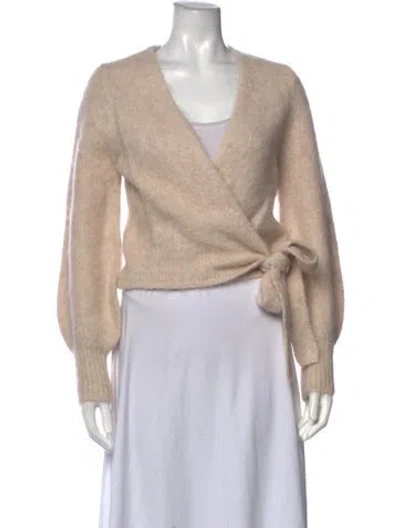 Pre-owned St Agni V-neck Sweater In Neutrals