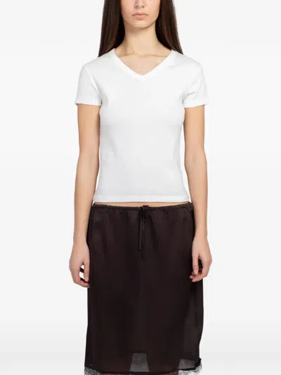 St Agni V-neck T-shirt In White