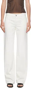 St Agni White Outland Denim Edition 90s Low Rise Jeans In White