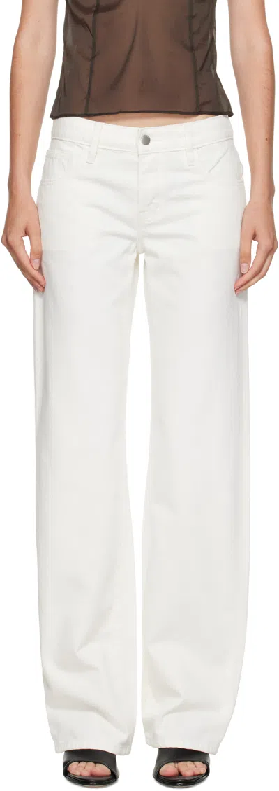 St Agni White Outland Denim Edition 90s Low Rise Jeans