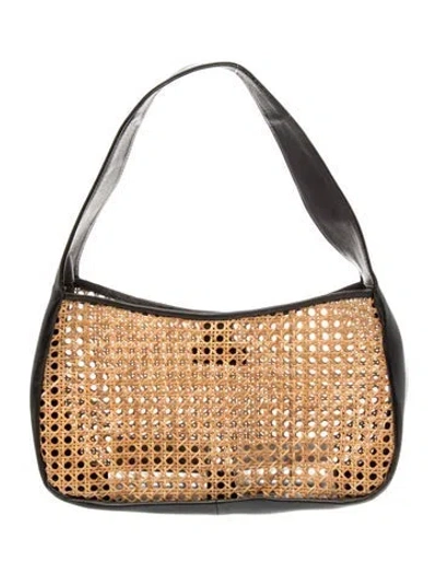 Pre-owned St Agni Wicker Shoulder Bag In Neutral