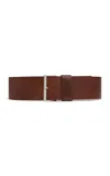 St Agni Wide Classic Belt In Brown