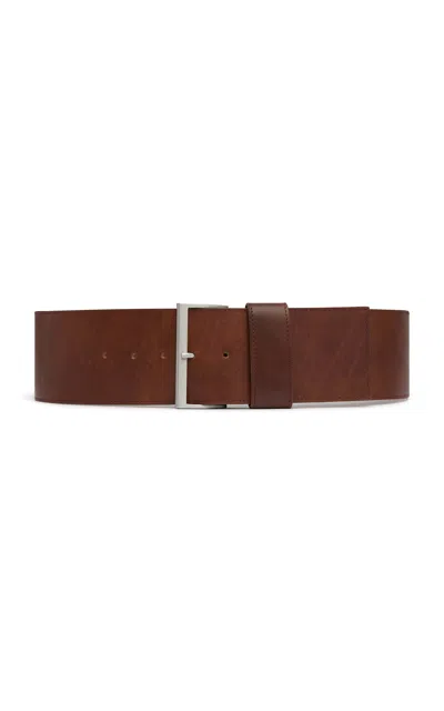 St Agni Wide Classic Belt In Brown