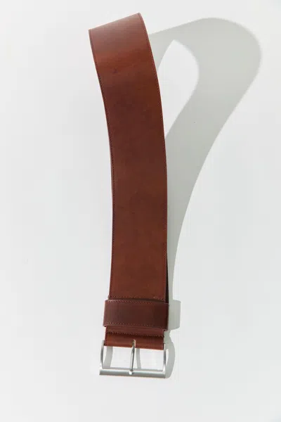 St Agni Wide Classic Belt In Brown