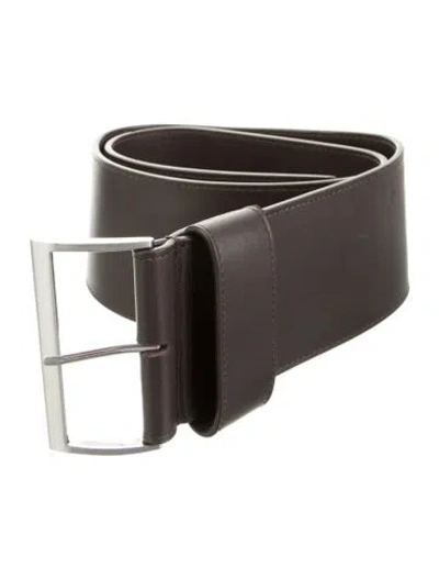 Pre-owned St Agni Wide Leather Belt In Brown