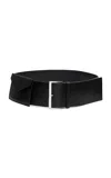 St Agni Wide Leather Utility Belt In Black