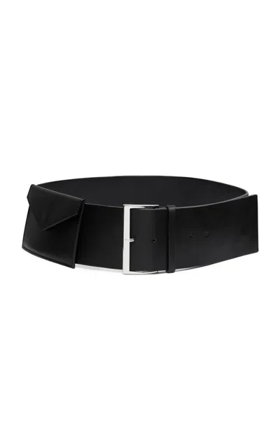 St Agni Wide Leather Utility Belt In Black