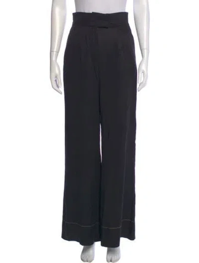 Pre-owned St Agni Wide Leg Pants In Black