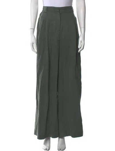 Pre-owned St Agni Wide Leg Pants In Green