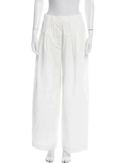Pre-owned St Agni Wide Leg Pants In White