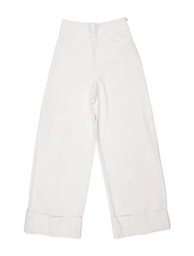 Pre-owned St Agni Wide Leg Pants In White