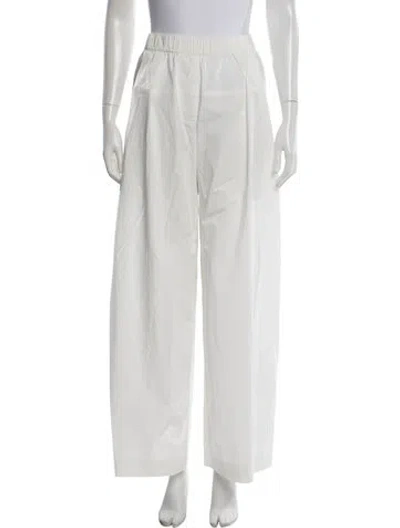 Pre-owned St Agni Wide Leg Pants In White