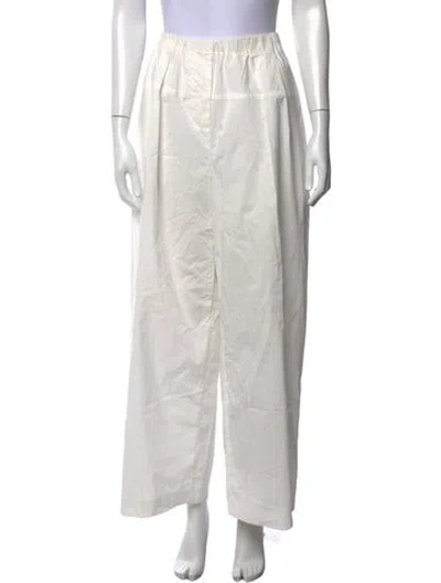 Pre-owned St Agni Wide Leg Pants In White