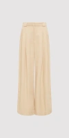 St Agni Wide Leg Pleat Pants Dune