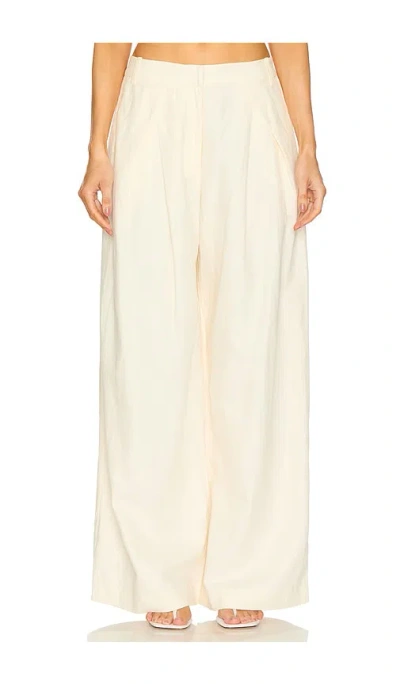 St Agni Minimal Fold Trousers In Ivory