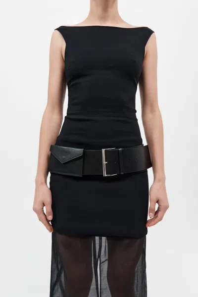 St Agni Wide Utility Belt In Black