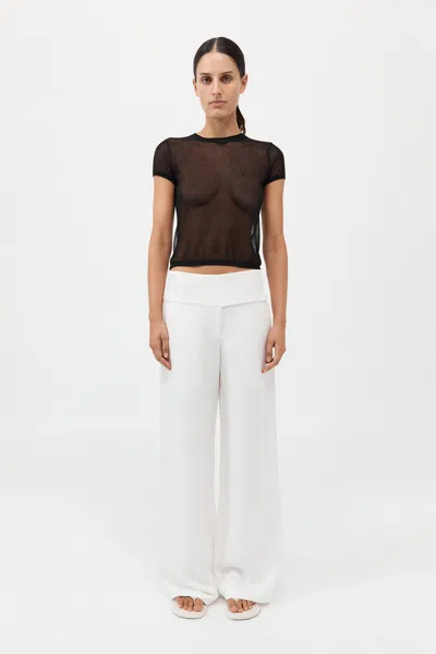 St Agni Wide Waistband Pants In Salt