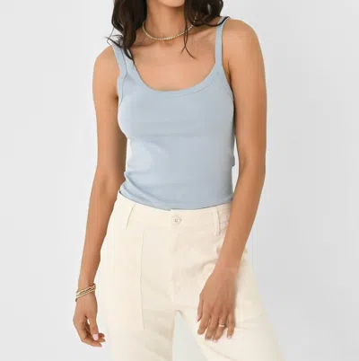 St Agni Women's Cotton Asymmetric Tank In Stone Blue