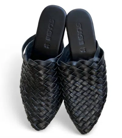 St Agni Women's Paris Woven Mules In Black