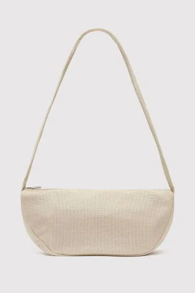 St Agni Women's Perforated Crescent Bag In Tofu In Neutral