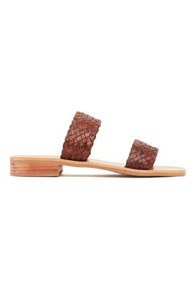 St Agni Women's Piers Woven Slide Sandal In Antique Tan In Multi