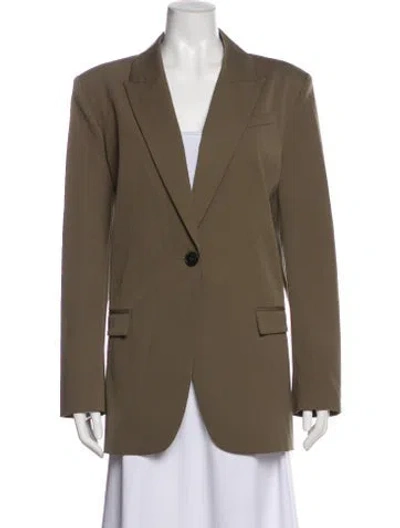 Pre-owned St Agni Wool Blazer In Green