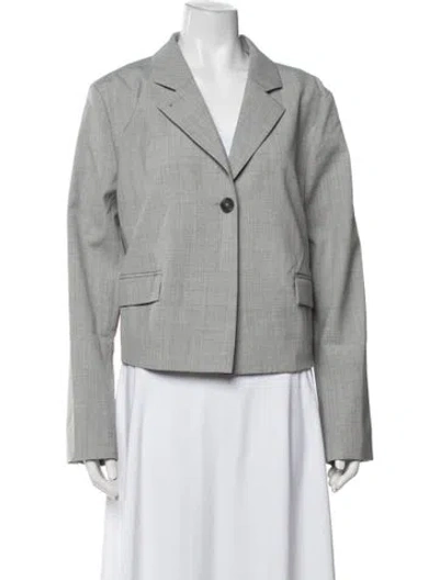 Pre-owned St Agni Wool Blazer In Grey