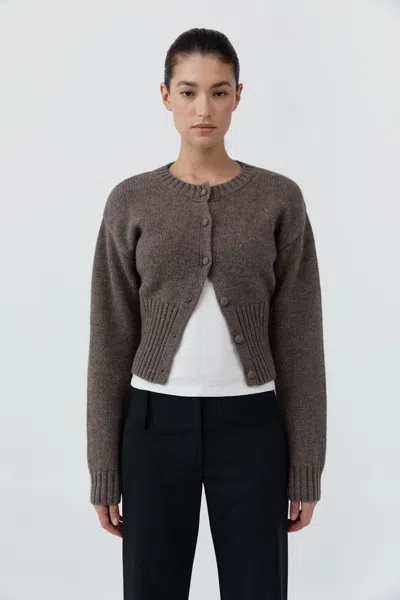 St Agni Wool Cardigan In Brown