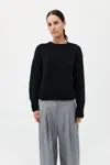 St Agni Wool Cashmere Blend Sweater In Black