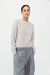 St Agni Crocheted Cotton Sweater In Mist