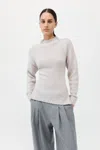 St Agni Wool Cashmere Blend Tie Back Jumper In Mist