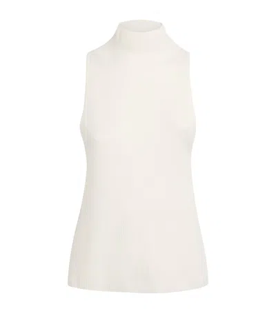 St Agni Wool-cashmere Sleeveless Top In White