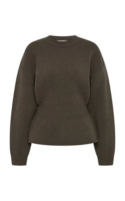 St Agni St. Agni Wool Contour Jumper In Olive