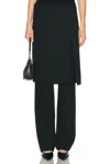 St Agni Wool Hybrid Skirt Pant In Black