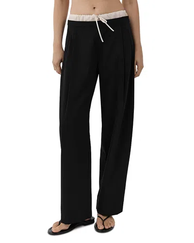 St Agni Wool Layered Waist Balloon Pants In Black