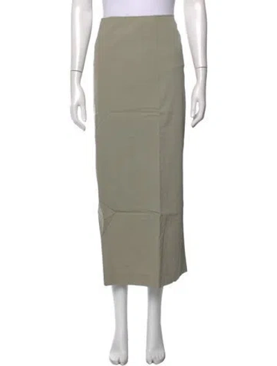 Pre-owned St Agni Wool Long Skirt In Green