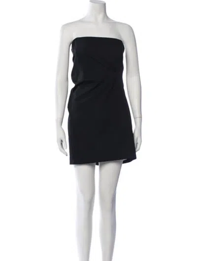 Pre-owned St Agni Wool Mini Dress In Black